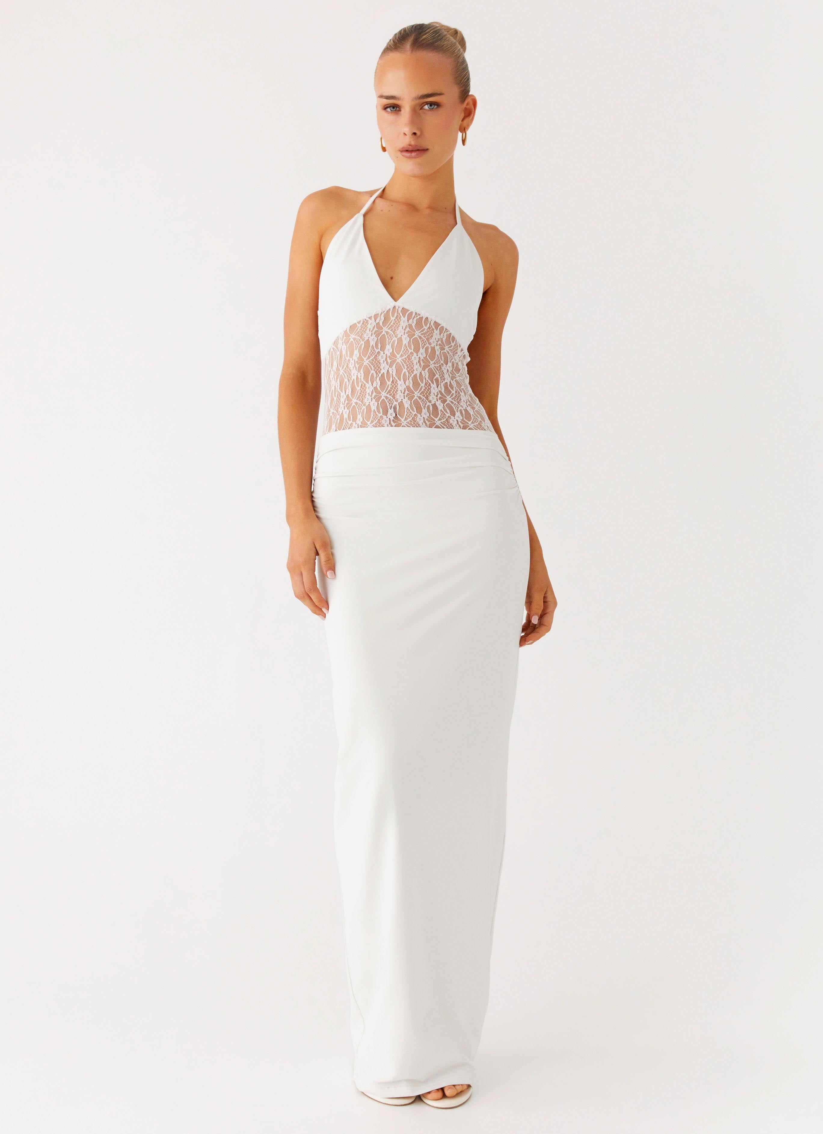 Enchant Lace Maxi Dress - Ivory