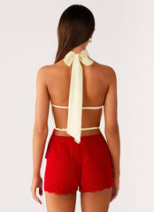 Felicity Halter Top - Scarlet Floral