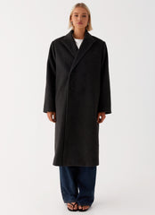 Gianni Double Breast Coat - Charcoal