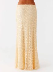 Honestly Sequin Maxi Skirt - Yellow
