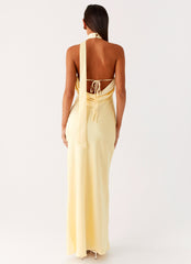Keena Scarf Maxi Dress - Lemon