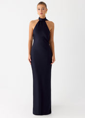 Keena Scarf Maxi Dress - Navy