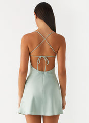 Korren Lace Mini Dress - Sage