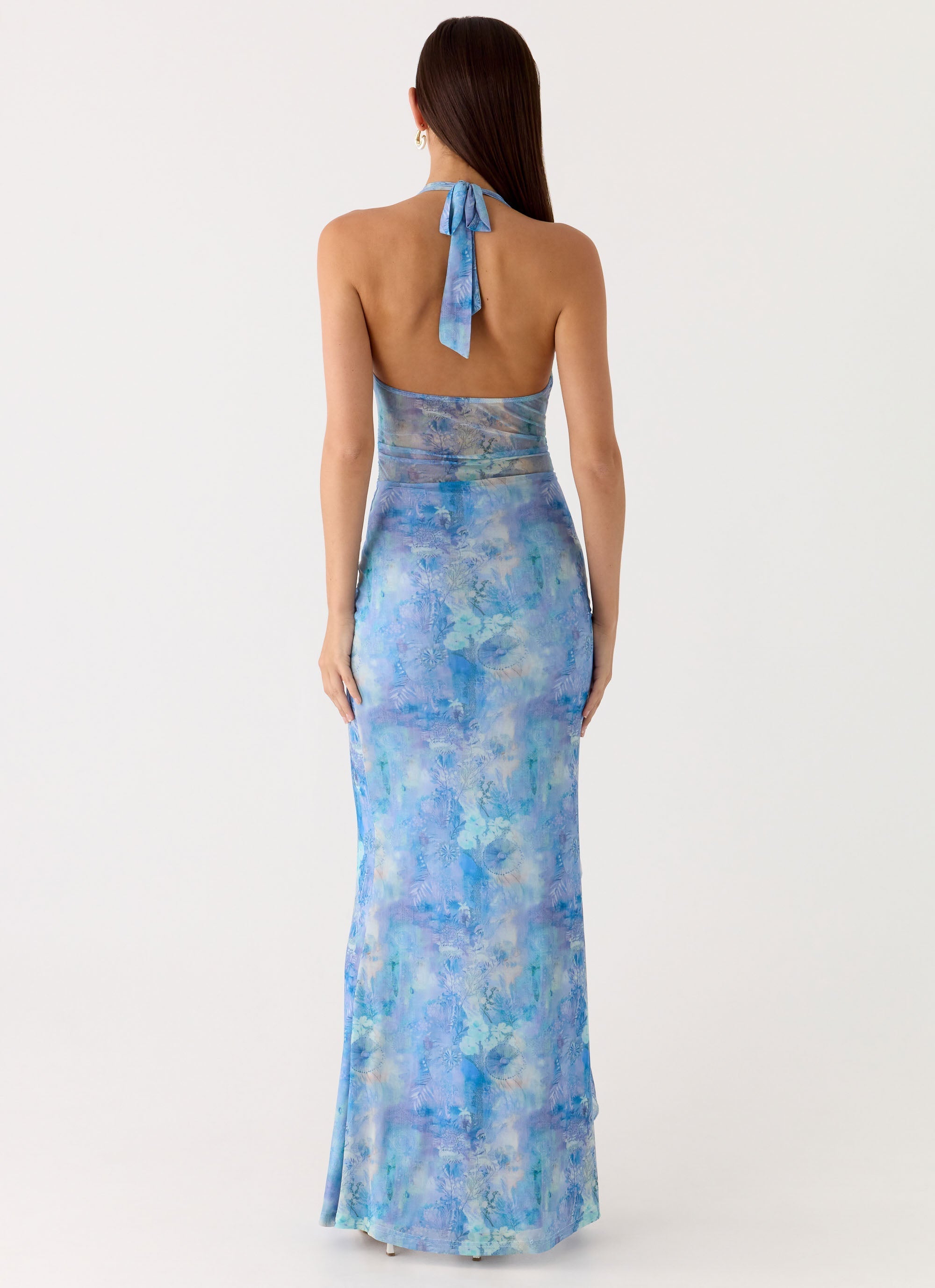 Last Sequence Maxi Dress - Aqua Paisley