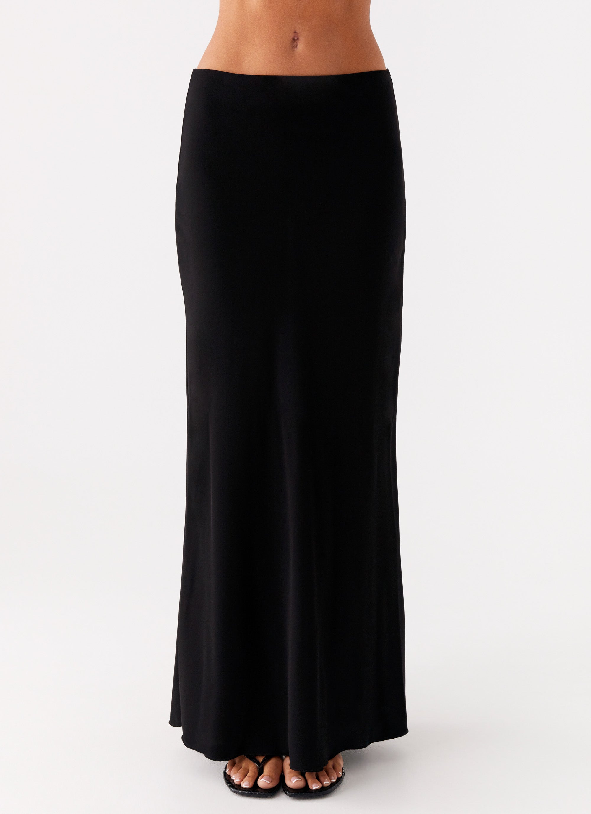 Michaella Chiffon Maxi Skirt - Black