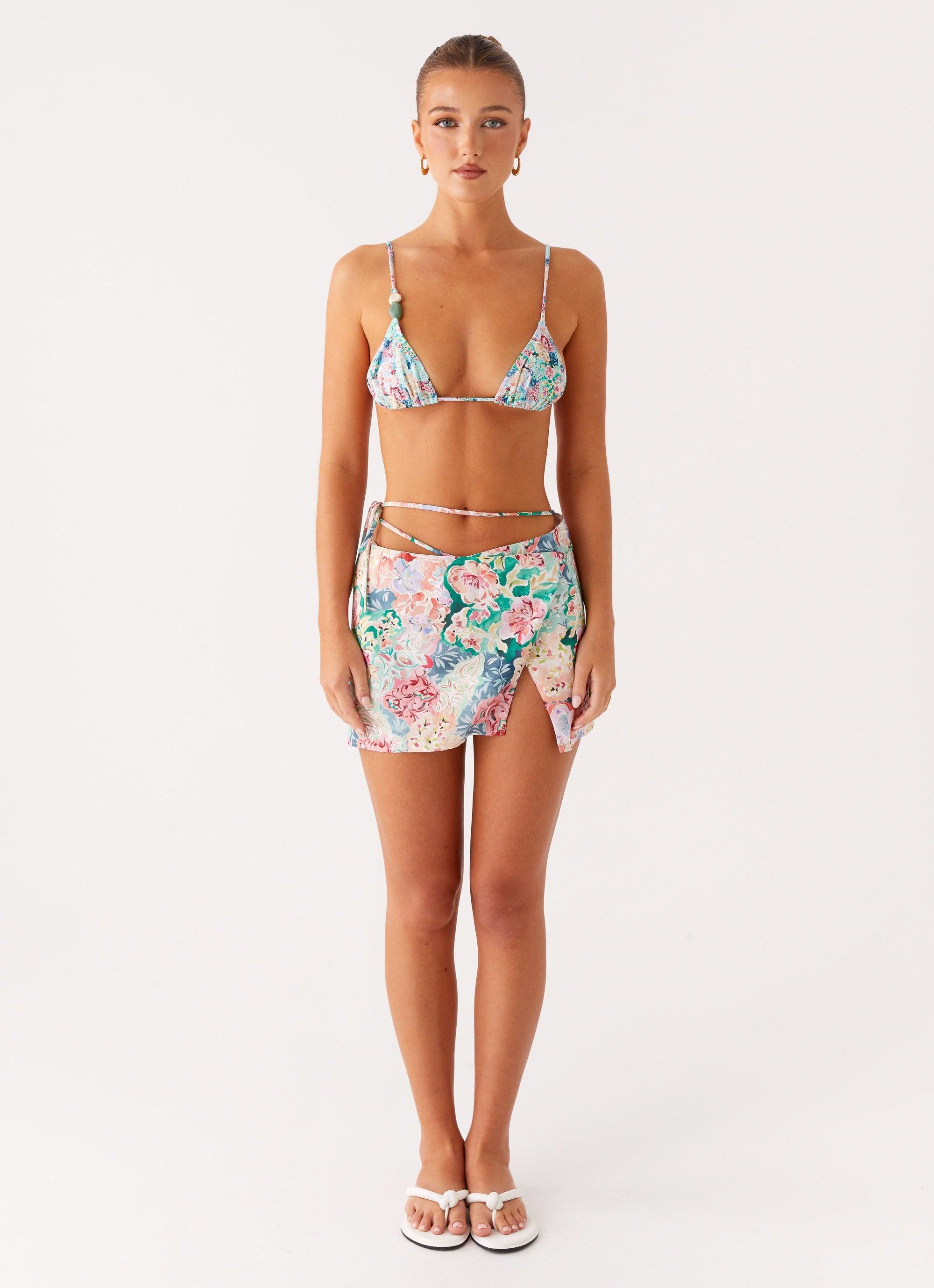 Miradelle Wrap Mini Skirt - Santorini Floral
