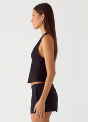 Mirna Halter Top - Black