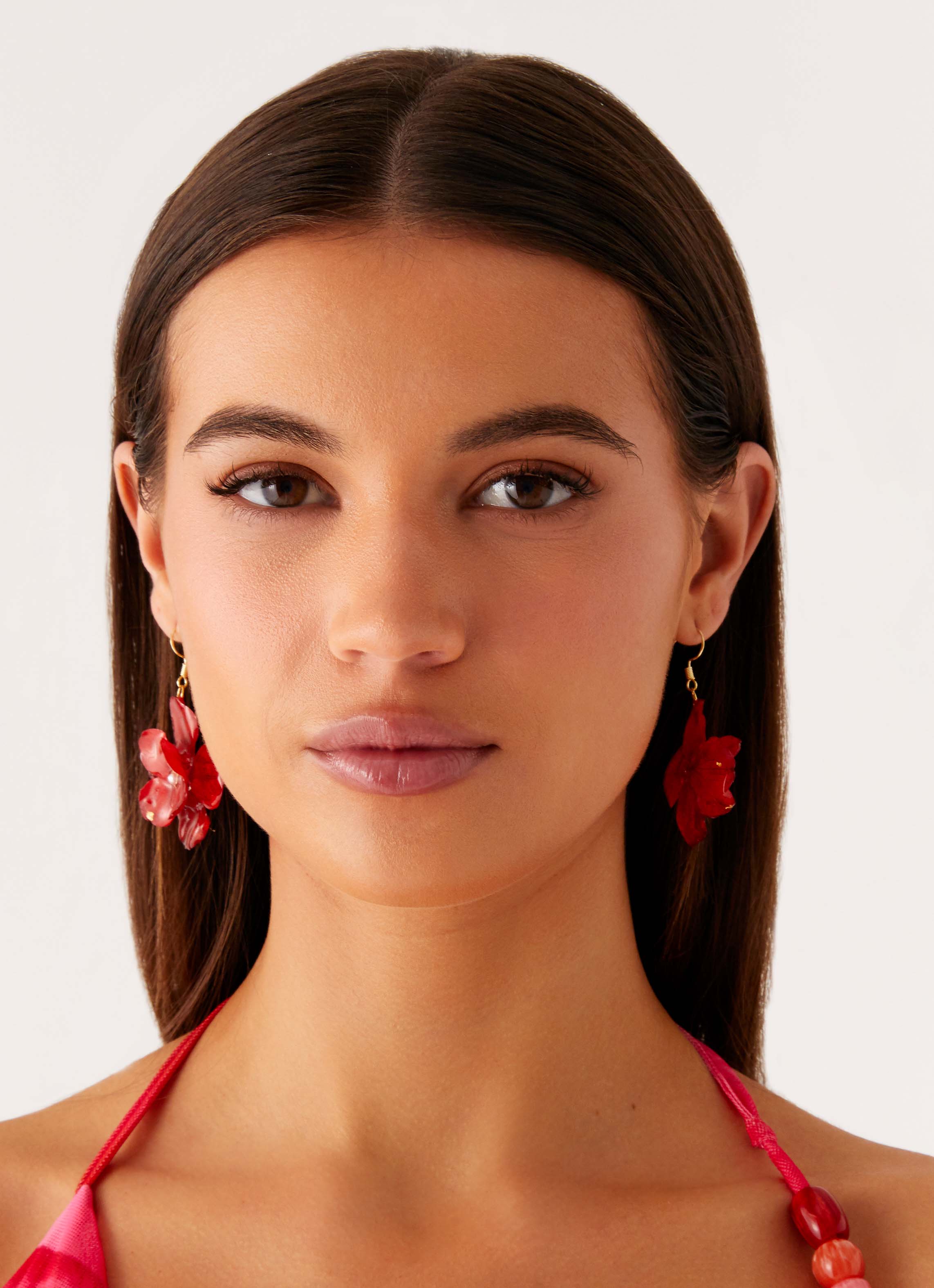 Mona Earrings - Red