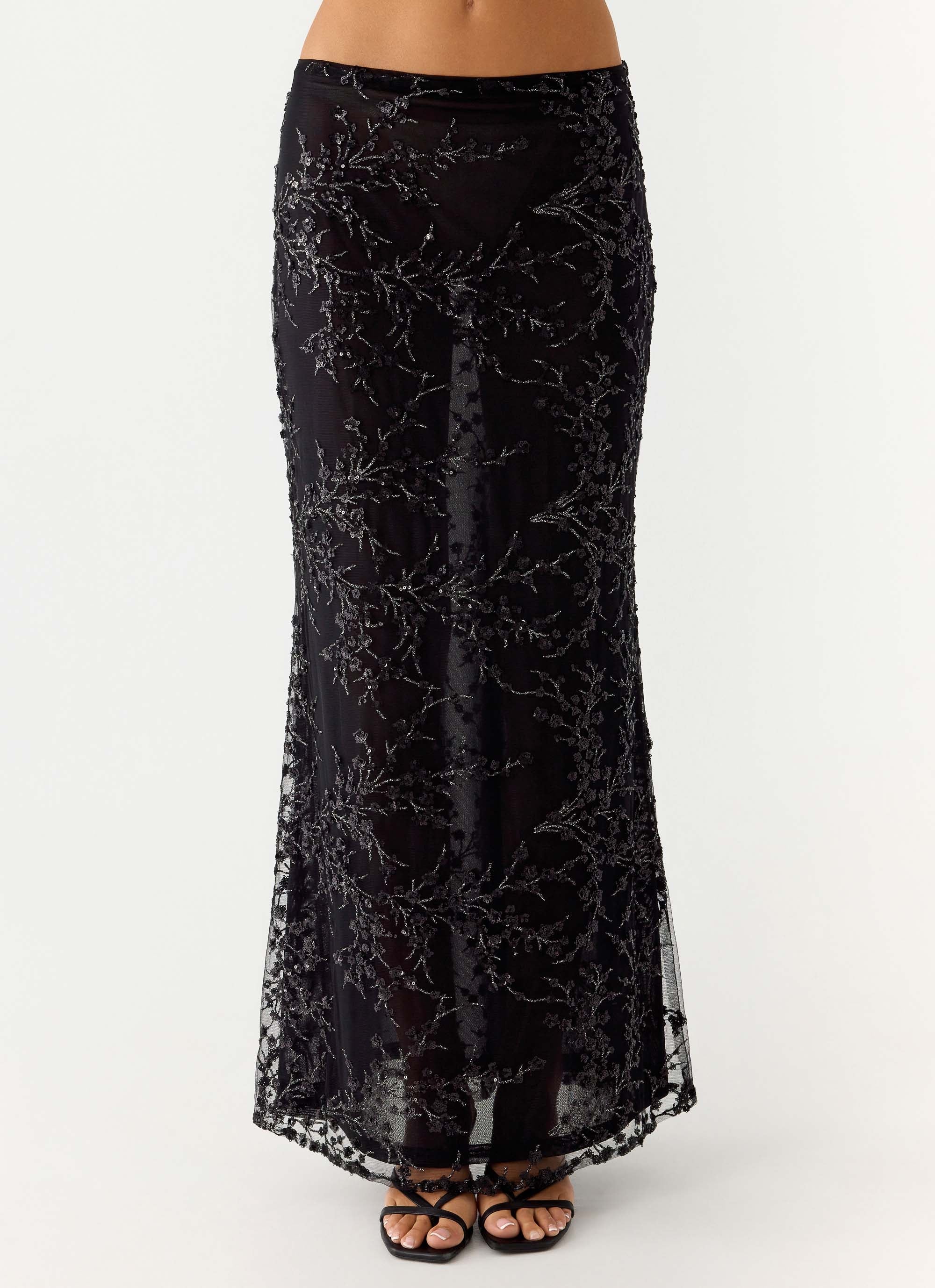 Moodlight Maxi Skirt - Black