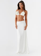 Morgan Low Rise Maxi Skirt - Ivory