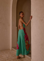 Morning Crush Cowl Maxi Dress - Jungle Bloom