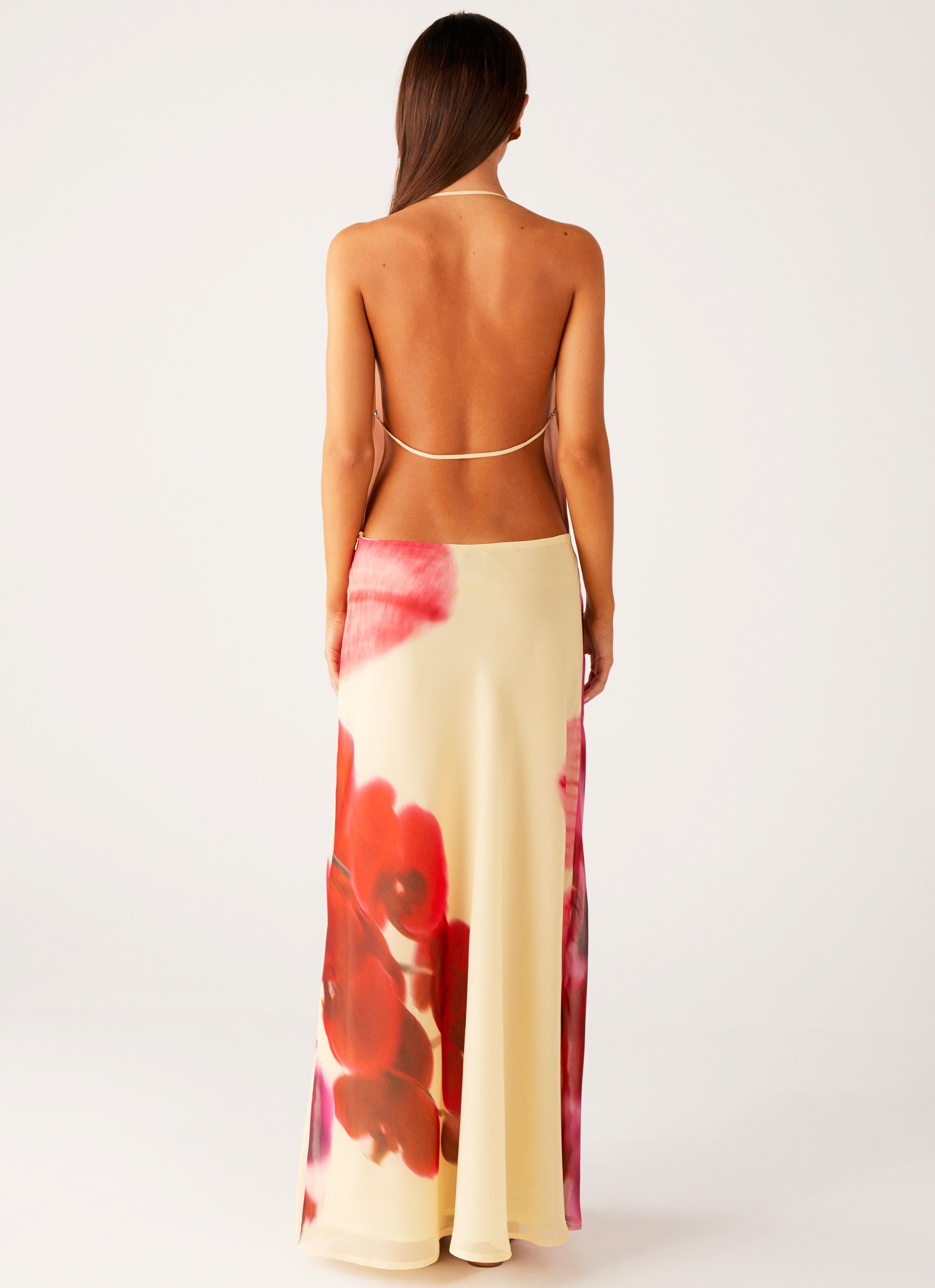 Morning Crush Cowl Maxi Dress - Yellow Bloom