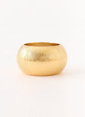 Obsidian Bangle - Gold