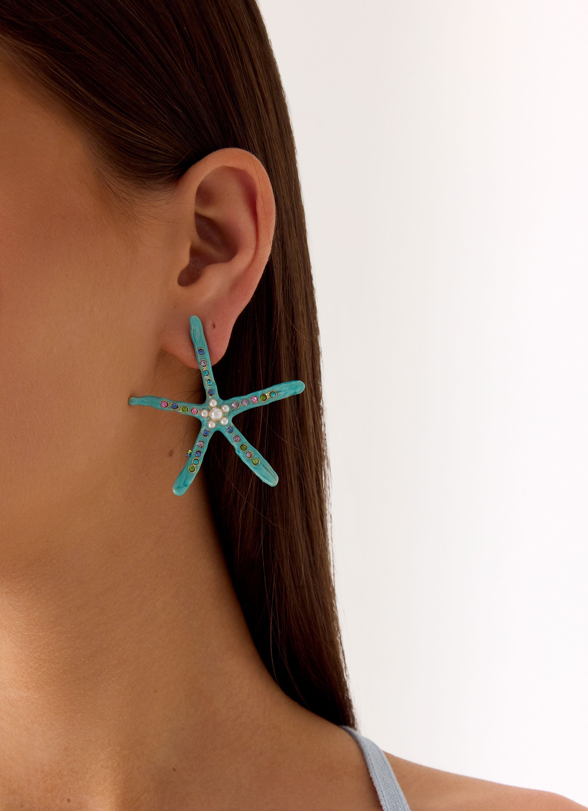 Ocean Glint Earrings - Blue