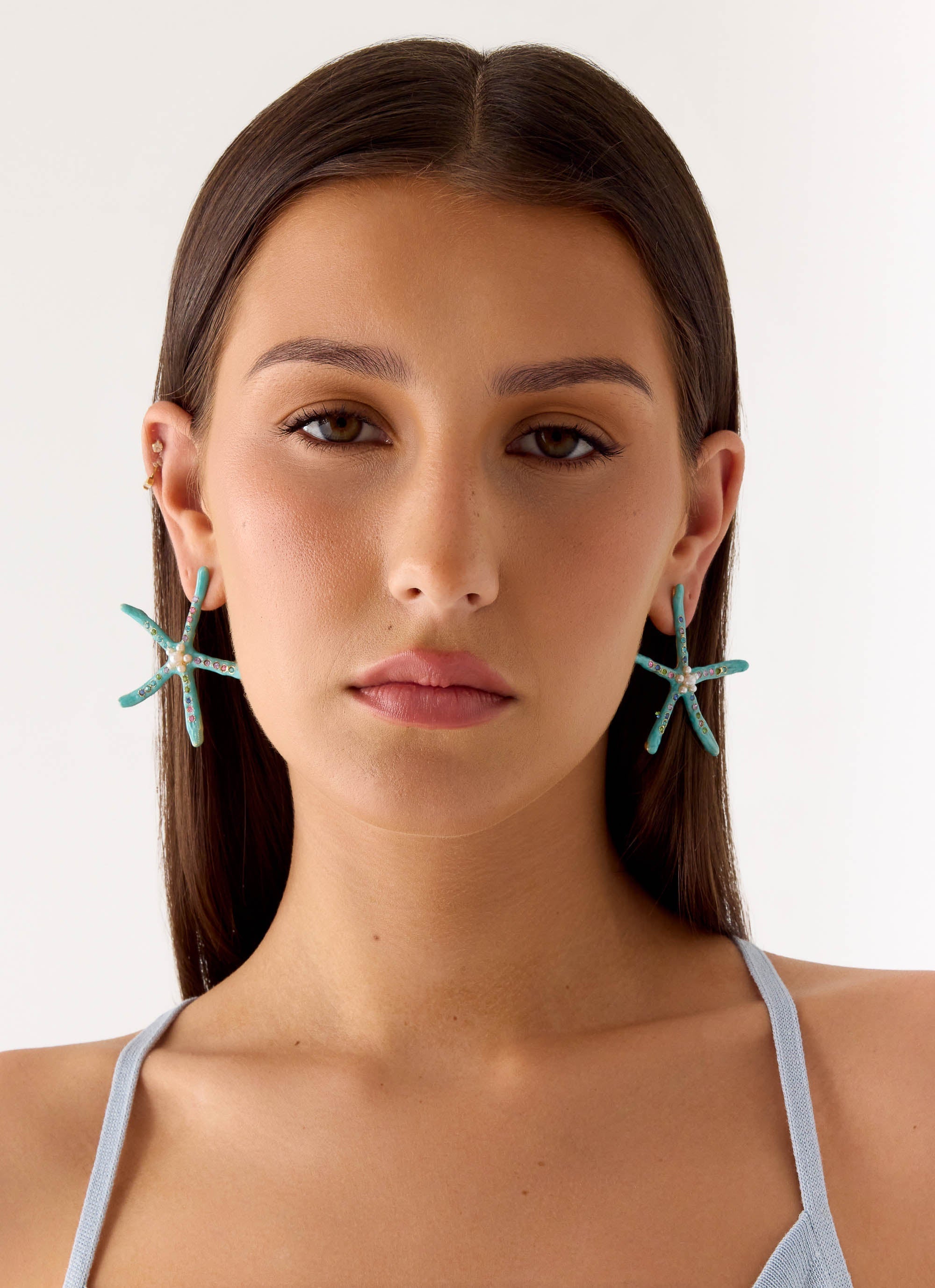 Ocean Glint Earrings - Blue