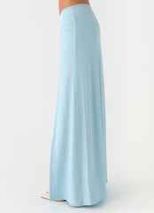 Ocean Plunge Maxi Skirt - Blue