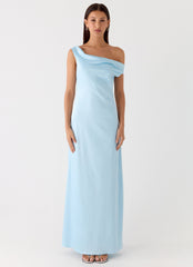 Palm Royal Maxi Dress - Ice Blue