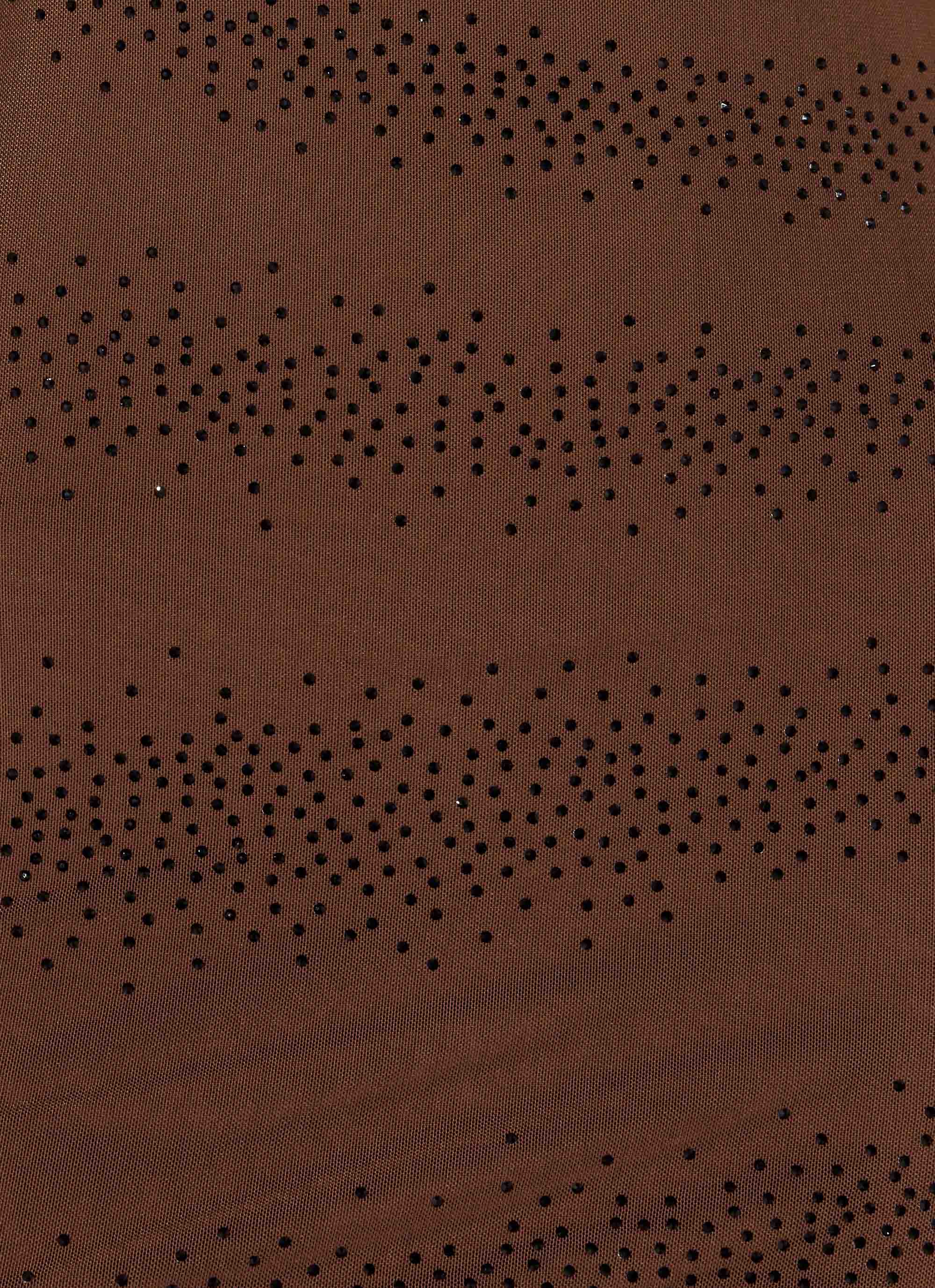 Paloma Days Beaded Scarf Mini Dress - Chocolate