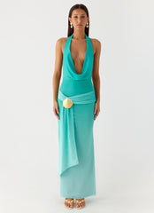 Paradox Shell Maxi Dress - Mint Ombre