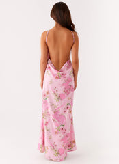Pascal Maxi Dress - Pink Floral Print