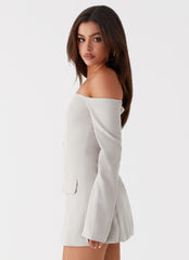 Dominique Blazer Mini Dress - Grey