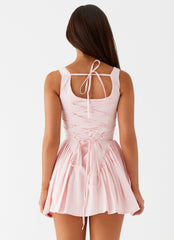 Sassy Soiree Corset Mini Dress - Pink