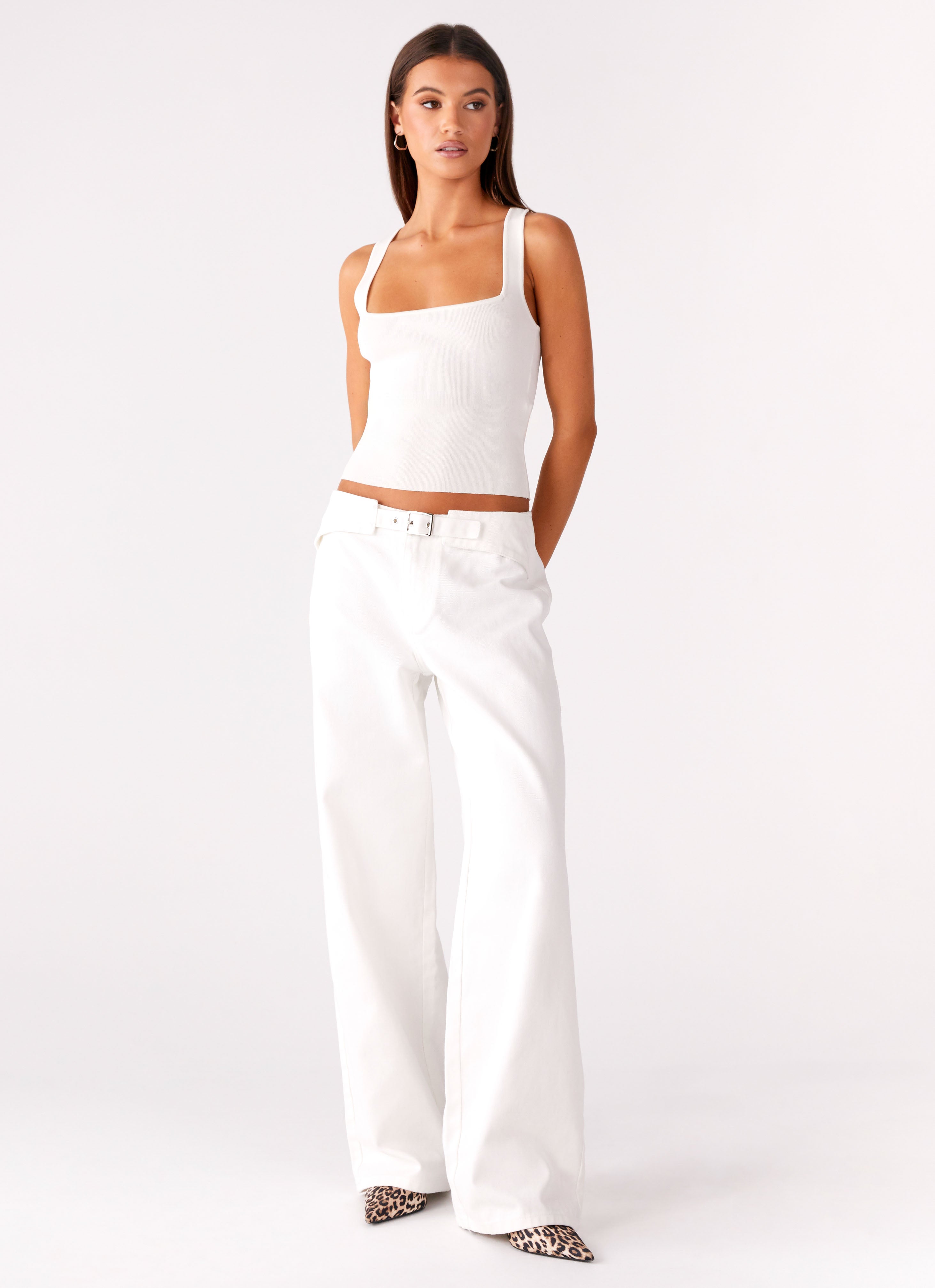 Texas Low Rise Jeans - White