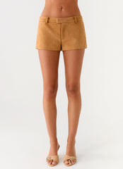Thats Chill Mini Shorts - Brown
