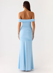 Vee Bardot Maxi Dress - Blue
