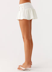 Vegas Nights Low Rise Skort - White