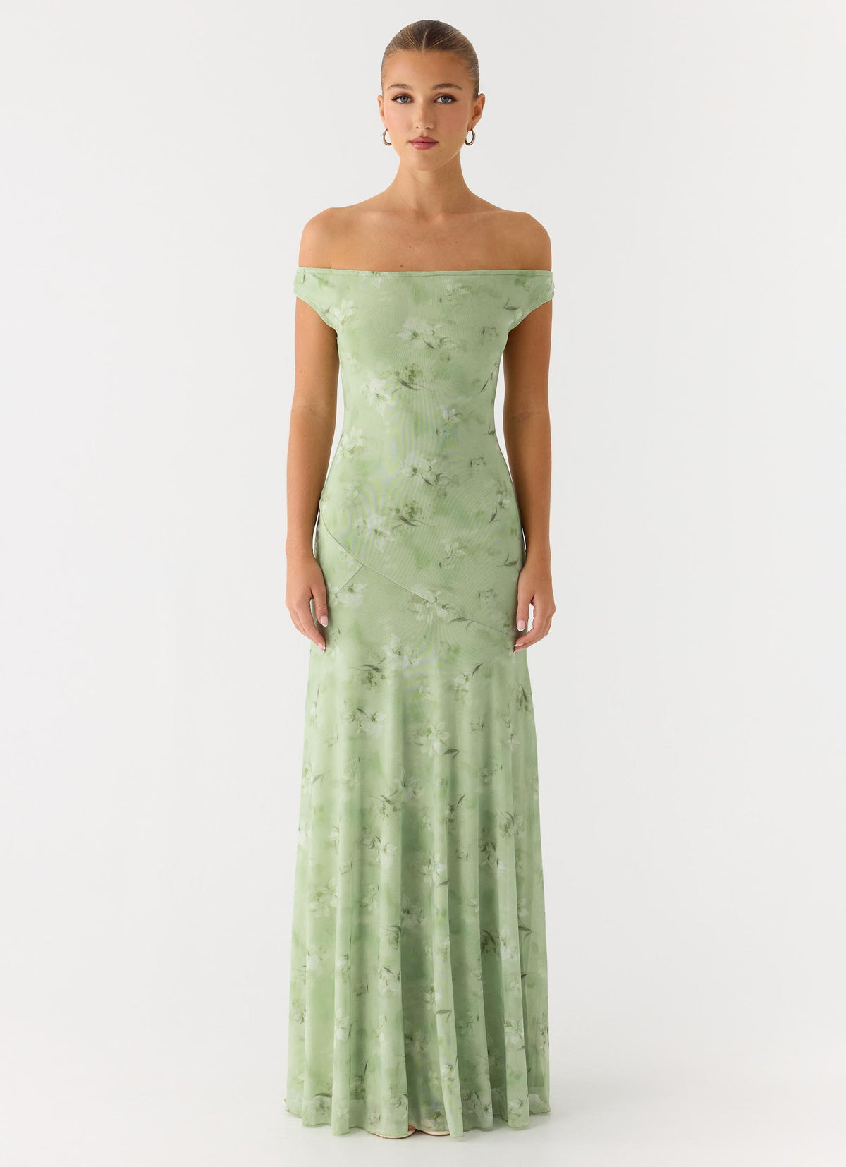 Wasting Time Maxi Dress - Blurred Lime
