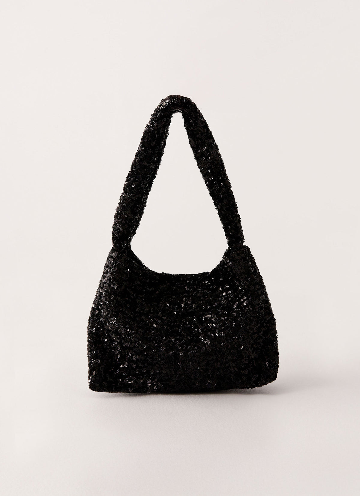 Zinzi Sequin Shoulder Bag - Black
